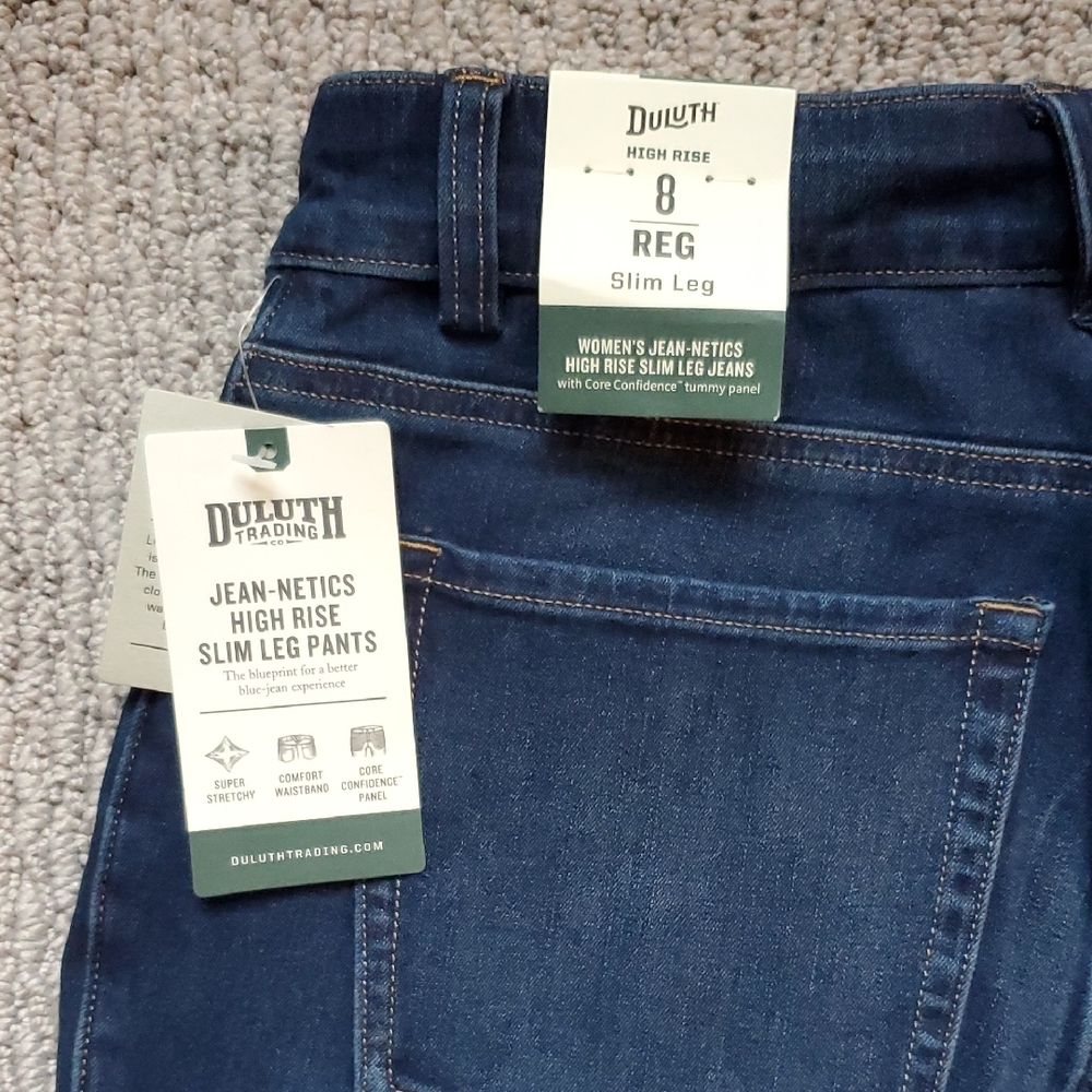 Duluth Trading Co Women's Navy Skinny Jeans - Picture 4 of 5